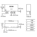 Recom 2W Dual Output DC/DC Converter, 15V DC Output, 66mA, 5.5V DC Max Input, Through Hole Mount RD-0515D