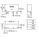 Recom DC/DC Converter 5V DC Output 400 mA 5V DC Input 4.5V Input 2W Through Hole RKZ-0505S