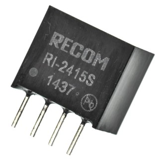 Recom DC/DC Converter 15V Output, 133mA, 24V DC Input, 2W Power, Through Hole Mount RI-2415S