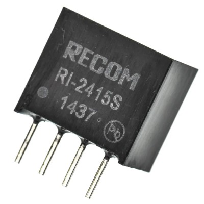 Recom DC/DC Converter 15V Output, 133mA, 24V DC Input, 2W Power, Through Hole Mount RI-2415S