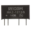 Recom DC/DC Converter 15V DC Output, 132mA, 12V DC Input, 2W Output Power, Through Hole Mount RKZ-1215S