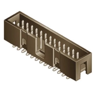 Amphenol ICC Quickie Series Straight Surface PCB Header 14 Contacts 2.54 mm Pitch 2 Row Shrouded 72454-014LF