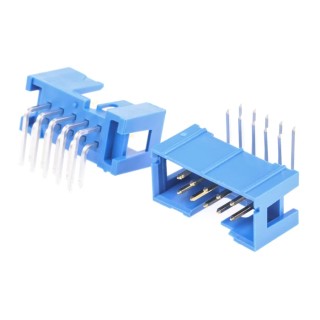 Amphenol Communications Solutions Quickie Series Right Angle Through Hole PCB Header, 10 Contacts, 2.54 mm 75867-101LF