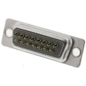 ASSMANN WSW 15 Way Straight Panel Mount Metal Housing D-Sub Connector A-DF 15 LL/G