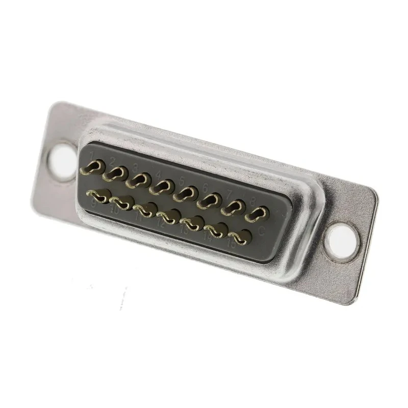 ASSMANN WSW 15 Way Straight Panel Mount Metal Housing D-Sub Connector A-DF 15 LL/G