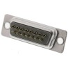 ASSMANN WSW 15 Way Straight Panel Mount Metal Housing D-Sub Connector A-DF 15 LL/G