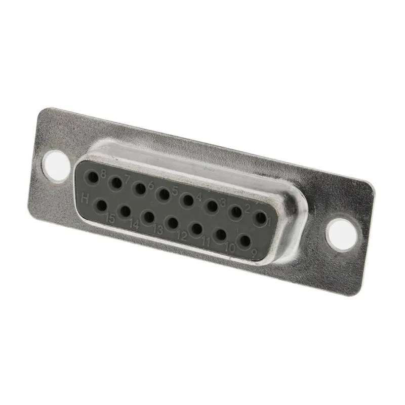 ASSMANN WSW 15 Way Straight Panel Mount Metal Housing D-Sub Connector A-DF 15 LL/G