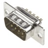 ASSMANN WSW 9 Way Straight Panel Mount D-Sub Connector Metal Housing Brass Contact Gold Plating 500V 3A A-DS 09 LL/G