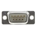 ASSMANN WSW 9 Way Straight Panel Mount D-Sub Connector Metal Housing Brass Contact Gold Plating 500V 3A A-DS 09 LL/G