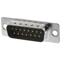 ASSMANN WSW 15 Way Straight Panel Mount D-Sub Connector 500V 3A Brass Gold Contacts A-DS 15 LL/G