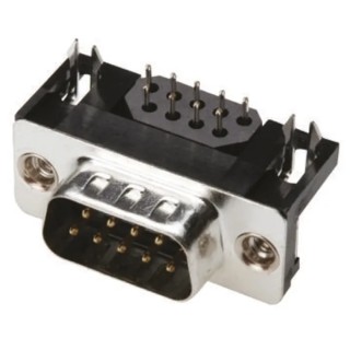 ASSMANN WSW 9 Way Right Angle 2.77 mm Pitch Through Hole D-Sub Connector with PCB Male A-DS 09 A/KG-F