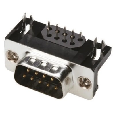 ASSMANN WSW 9 Way Right Angle 2.77 mm Pitch Through Hole D-Sub Connector with PCB Male A-DS 09 A/KG-F