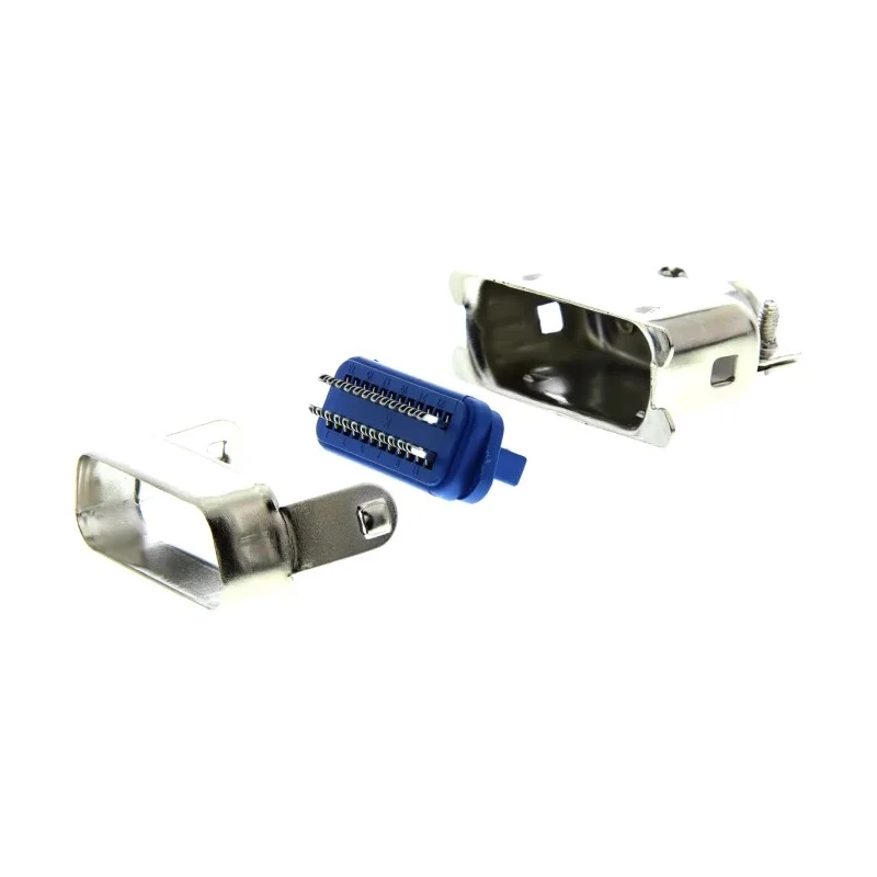 ASSMANN WSW 24 Way Male Straight SCSI Connector 2.16 mm Pitch Brass Gold Tin Alloy Nickel Contacts Polybutylene A-57/24 M