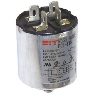 Roxburgh EMC PC3-F15P Screw RFI Filter 15A 250V ac/dc Tab Termination 1 Phase