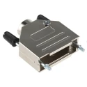 ASSMANN WSW Zinc Straight D-Sub Backshell 15 Way, Silver Metallised Housing AMET-15 RS