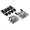 ASSMANN WSW Zinc Straight D-Sub Backshell 15 Way, Silver Metallised Housing AMET-15 RS