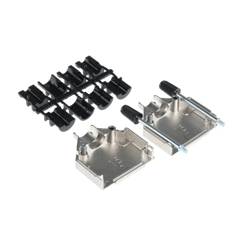 ASSMANN WSW Zinc Straight D-Sub Backshell 15 Way, Silver Metallised Housing AMET-15 RS