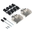 ASSMANN WSW Zinc Straight D-Sub Backshell 15 Way, Silver Metallised Housing AMET-15 RS