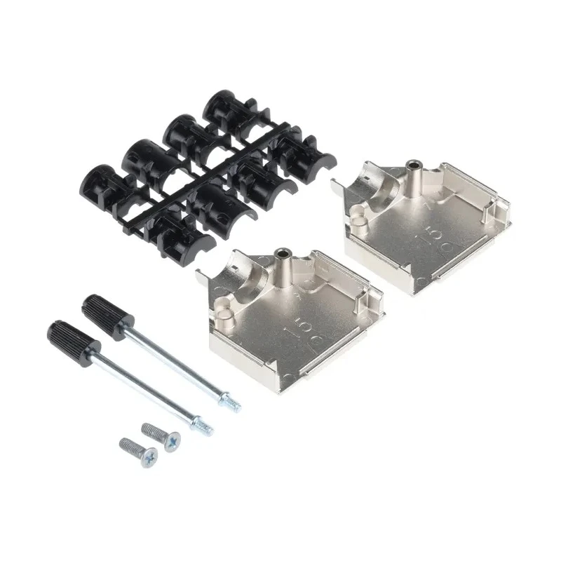 ASSMANN WSW Zinc Straight D-Sub Backshell 15 Way, Silver Metallised Housing AMET-15 RS