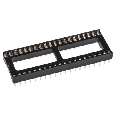ASSMANN WSW 2.54 mm Pitch Vertical 40 Way Through Hole Stamped Pin Open Frame DIL Socket 1A A 40-LC-TT