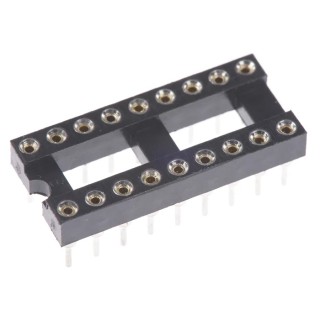 ASSMANN WSW 2.54 mm Pitch Vertical 18 Way Through Hole Turned Pin Open Frame DIL Socket 3A AR 18 HZL-TT