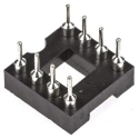 ASSMANN WSW 2.54 mm Pitch Vertical 8 Way Through Hole Turned Pin Open Frame DIL Socket 3A AR 08 HZL-TT