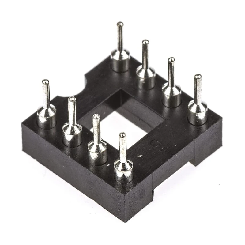 ASSMANN WSW 2.54 mm Pitch Vertical 8 Way Through Hole Turned Pin Open Frame DIL Socket 3A AR 08 HZL-TT