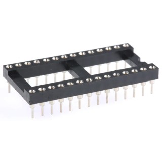 ASSMANN WSW 2.54 mm Pitch Vertical 28 Way Through Hole Turned Pin Open Frame DIL Socket 3A AR 28 HZL-TT