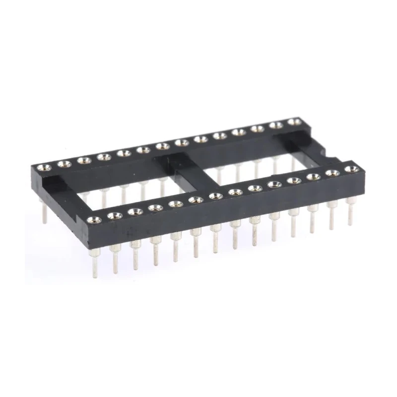 ASSMANN WSW 2.54 mm Pitch Vertical 28 Way Through Hole Turned Pin Open Frame DIL Socket 3A AR 28 HZL-TT
