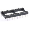 ASSMANN WSW 2.54 mm Pitch Vertical 28 Way Through Hole Turned Pin Open Frame DIL Socket 3A AR 28 HZL-TT