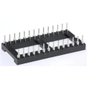 ASSMANN WSW 2.54 mm Pitch Vertical 28 Way Through Hole Turned Pin Open Frame DIL Socket 3A AR 28 HZL-TT