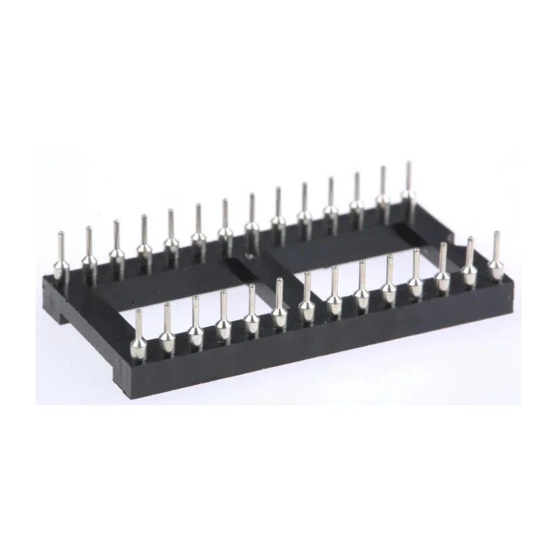 ASSMANN WSW 2.54 mm Pitch Vertical 28 Way Through Hole Turned Pin Open Frame DIL Socket 3A AR 28 HZL-TT