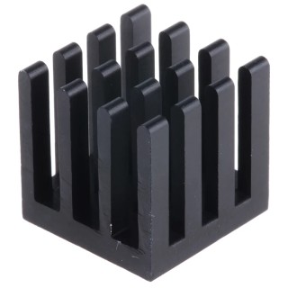 Fischer Elektronik Heatsink Universal Square Alu Black Anodised Aluminium 18.6K/W 14mm x 14mm x 14mm ICK PGA 6x6x14