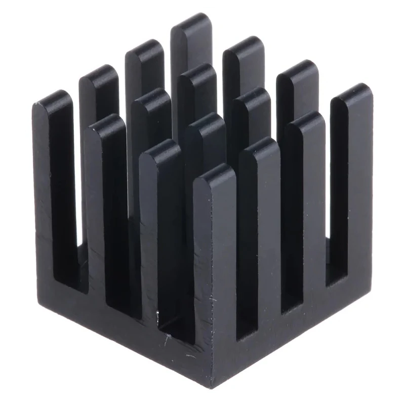 Fischer Elektronik Heatsink Universal Square Alu Black Anodised Aluminium 18.6K/W 14mm x 14mm x 14mm ICK PGA 6x6x14