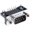 RS PRO 9 Way Right Angle 2.77 mm Pitch Through Hole D-Sub Connector Male with 4 to 40 UNC Screw Lock A-DS 09 A/KG-T2