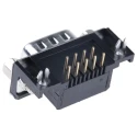 RS PRO 9 Way Right Angle 2.77 mm Pitch Through Hole D-Sub Connector Male with 4 to 40 UNC Screw Lock A-DS 09 A/KG-T2