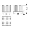 Fischer Elektronik Universal Square Aluminium Heatsink Black Anodised 5.2K/W 25 mm x 25 mm x 18.5 mm ICK S 25x25x18,5