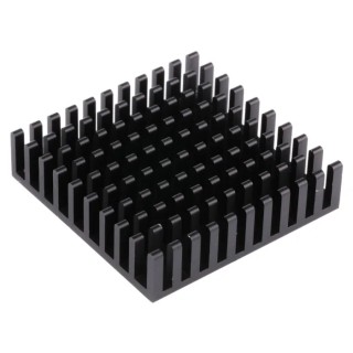Fischer Elektronik Heatsink Universal Square Aluminium Black Anodised 13.8K/W 40mm x 40mm x 10mm ICK BGA 40x40x10