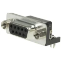 RS PRO D-Sub Right Angle 9 Way Through Hole Connector 2.77 mm Pitch 250V A-DF 09 A/KG-T2