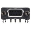 RS PRO D-Sub Right Angle 9 Way Through Hole Connector 2.77 mm Pitch 250V A-DF 09 A/KG-T2