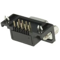 RS PRO D-Sub Right Angle 9 Way Through Hole Connector 2.77 mm Pitch 250V A-DF 09 A/KG-T2