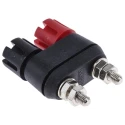 RS PRO 4 mm Black and Red Terminal Post 2BA Thread 30A 30 mm Height Insulated Fibreglass Reinforced Nylon 677-8759