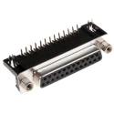 ASSMANN WSW D-Sub Connector Right Angle 25 Contacts 2.77 mm Pitch Through Hole 4 to 40 UNC Screw Lock Female A-DF 25 A/KG-T1