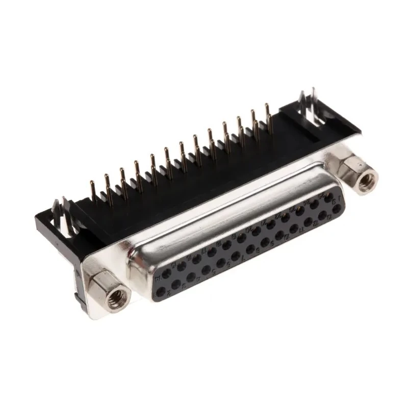 ASSMANN WSW D-Sub Connector Right Angle 25 Contacts 2.77 mm Pitch Through Hole 4 to 40 UNC Screw Lock Female A-DF 25 A/KG-T1
