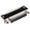 ASSMANN WSW D-Sub Connector Right Angle 25 Contacts 2.77 mm Pitch Through Hole 4 to 40 UNC Screw Lock Female A-DF 25 A/KG-T1