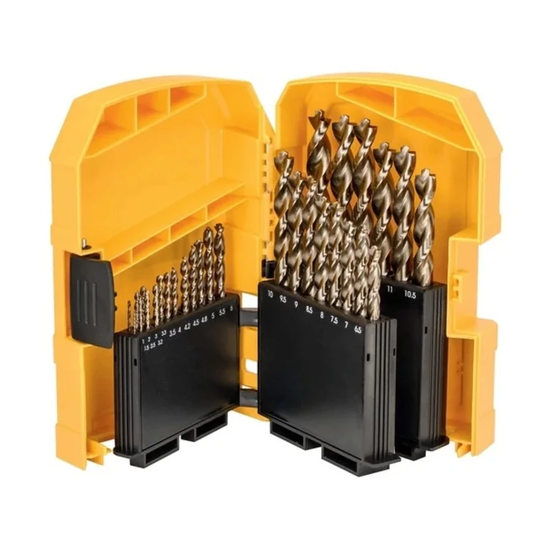 DeWALT 29-Piece Twist Drill Bit Set for Metal, 1 mm to 13 mm HSS-Co DT4957-QZ