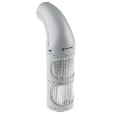 Werma Signal Tower 2 Lights Clear LED No Sounder Wall Tube Mount 230V ac 894.160.68