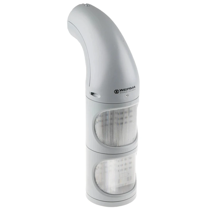 Werma Signal Tower 2 Lights Clear LED No Sounder Wall Tube Mount 230V ac 894.160.68