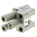 HARTING Power Connector Housing Cable Screw 2 Way Female 40A 830V Han Q 09120022752