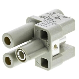 HARTING Power Connector Housing Cable Screw 2 Way Female 40A 830V Han Q 09120022752